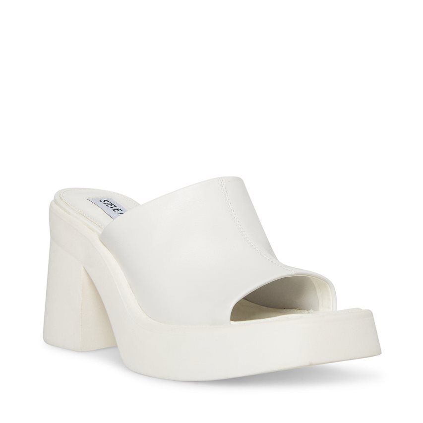 Sandalias Tacones Steve Madden Kane Cuero Mujer Blancas | ES TW1206